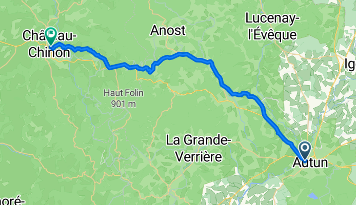 From Autun to Château-Chinon (Ville)