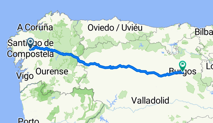 From Santiago de Compostela to Burgos