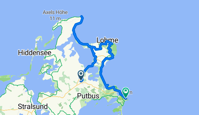 Von Bergen auf Rügen bis Göhren