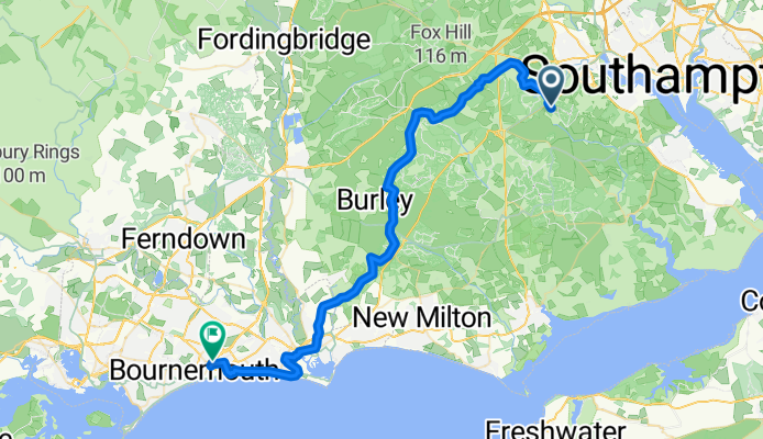 Ashford Camp to Bournemouth Station