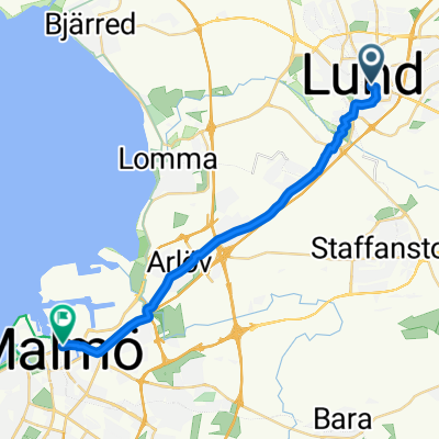 Mårtenstorget, Lund to Centralplan, Malmö