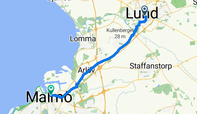 Mårtenstorget, Lund to Centralplan, Malmö