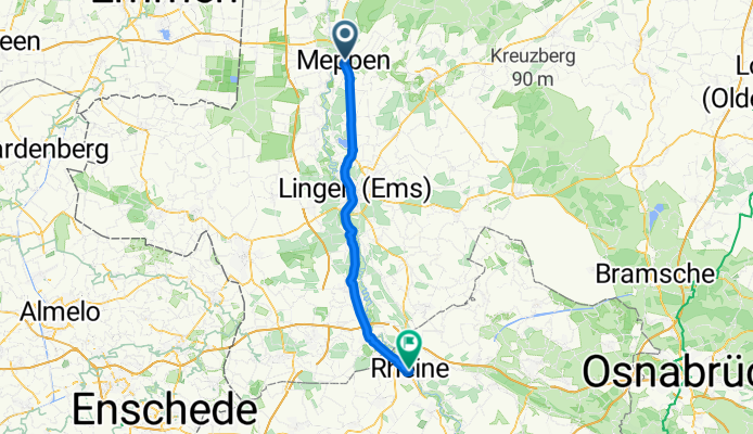Meppen nach Rheine