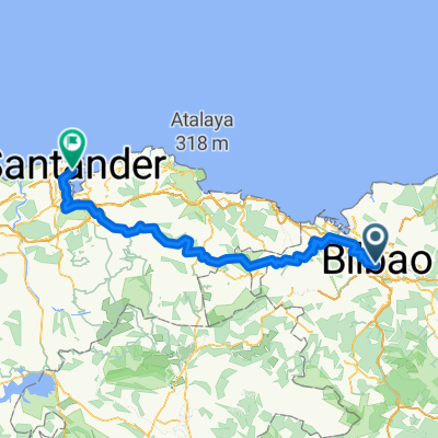 Alameda de Recalde, Bilbao to Calle Cádiz, Santander