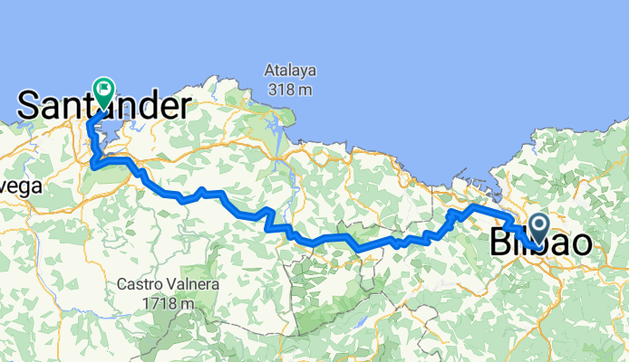 Alameda de Recalde, Bilbao to Calle Cádiz, Santander