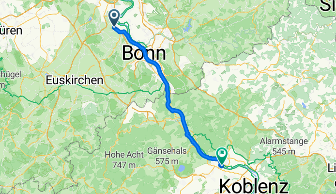 Am Dickopsbach, Wesseling nach Bahnhofstraße, Weißenthurm