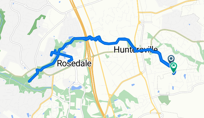 Serenity St, Huntersville to Ivy Close Rd, Huntersville