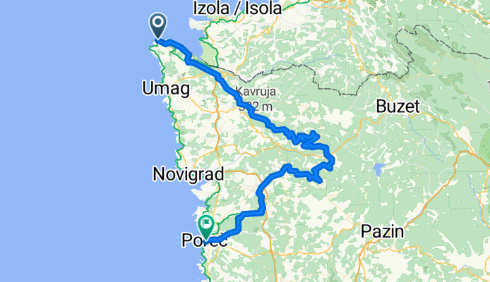 Savudrija 8B nach Trg Joakima Rakovca