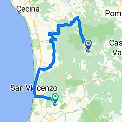 Canneto - Macchia della Magona - Bolgheri - Castagneto Carducci - San Vincenzo - Campiglia 63Km