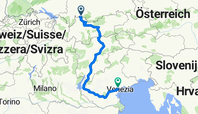 Füssen nach Venedig