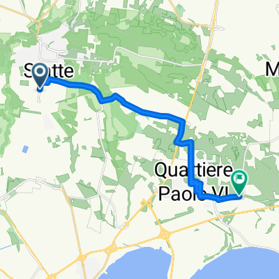 Da Via Taranto KM a Via per Montemesola KM