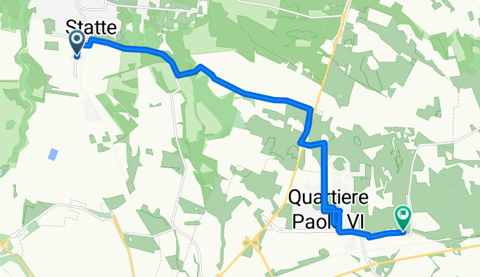 Da Via Taranto KM a Via per Montemesola KM