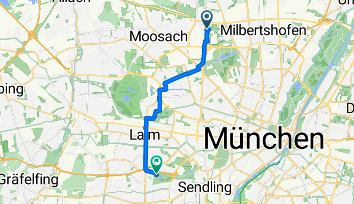 Werner-Friedmann-Bogen, München nach Sendling-Westpark, München
