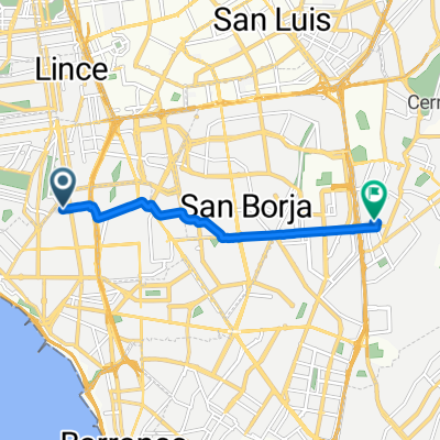 Avenida Santa Cruz, Lima a Departamento de Lima