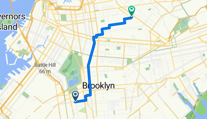 Argyle Rd, New York to Bushwick Ave, New York