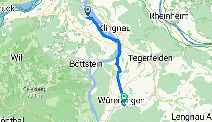 Lerchenweg, Leuggern nach Baderweg, Würenlingen