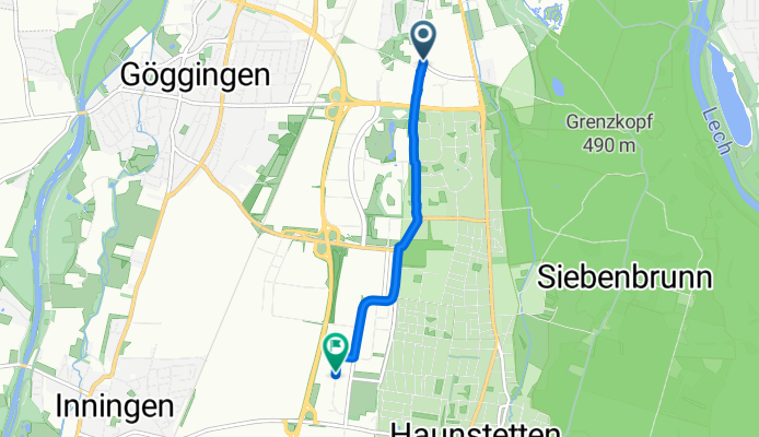 Alter Postweg, Augsburg nach Auf dem Nol, Augsburg