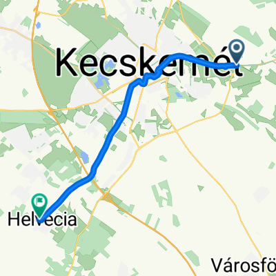 Reptéri út, Kecskemét - Gyopár utca, Helvécia