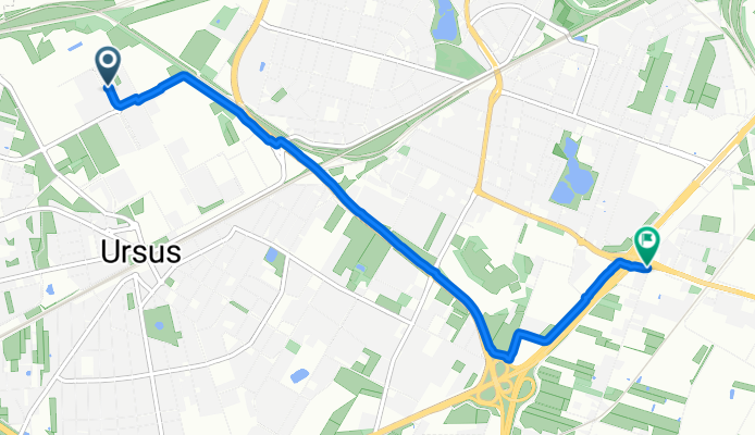 E Habicha, Warszawa do Łopuszańska, Warszawa