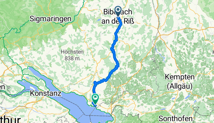 Pfluggasse, Biberach an der Riß nach Hauptstraße, Kressbronn am Bodensee