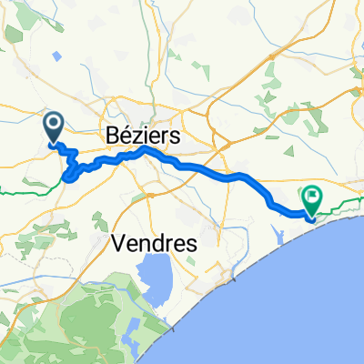 Rue du Pin nach Chemin Redoute de Portiragnes