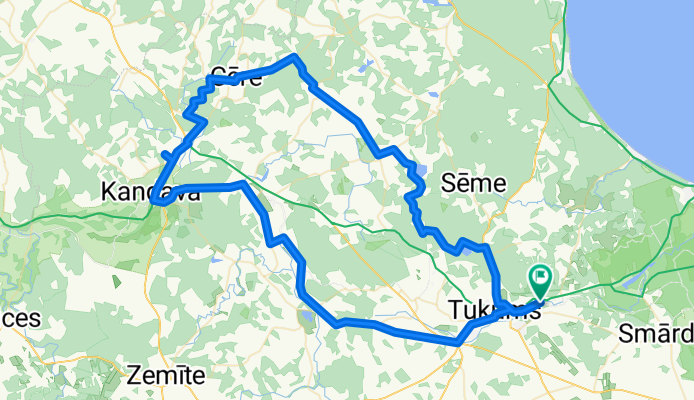 Kandavas moto trase 83km