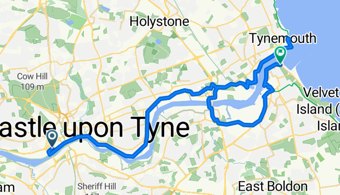 14 Newcastle upon Tyne to South Shields