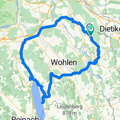 Wolfgangs 60er Rundtour: Mellingen-Lenzburg-Seengen-Bremgarten