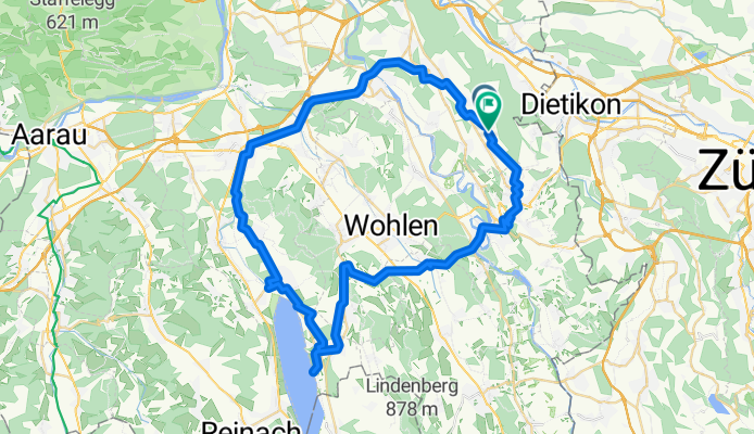 Wolfgangs 60er Rundtour: Mellingen-Lenzburg-Seengen-Bremgarten
