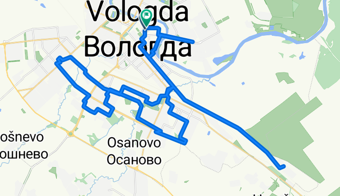 Route in Vologda