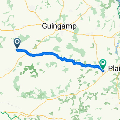 Rue de la Gare, Plougonver to Place du Martray, Quintin