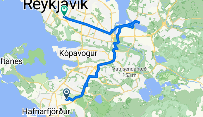 Suðurhraun to Hringbraut