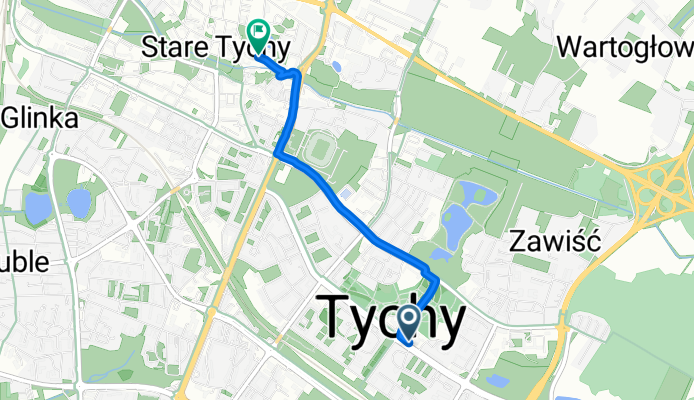 al Niepodległości, Tychy do T Kościuszki, Tychy