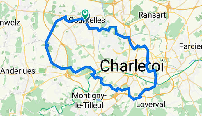 Courcelles-Charleroi-Fontaine - 43 Km