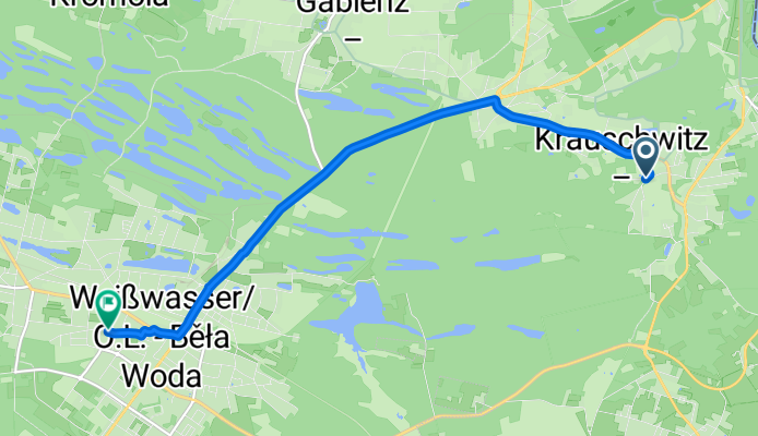 Alte Schloßstraße, Krauschwitz nach Hermannstraße, Weißwasser/Oberlausitz