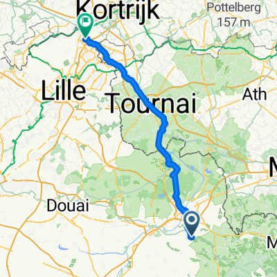 Rue du Moulin, Artres à Chemin de Tournai, Halluin
