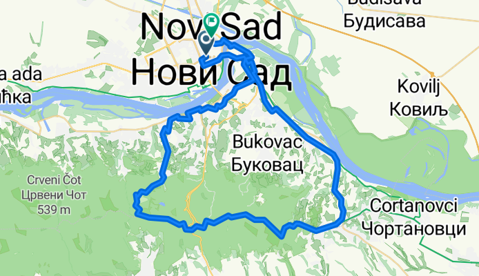 Route in Novi Sad