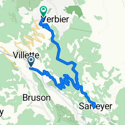 De Le Châble VS à Rue du Centre sportif