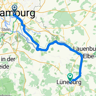 Elberadweg, Hamburg - Lüneburg