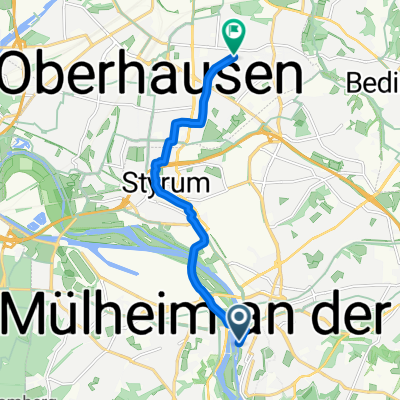 Alte Schleuse, Mülheim an der Ruhr nach Dieckerstraße, Oberhausen