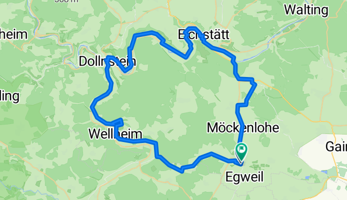 Radrunde auf dem GeoRadweg Altmühltal Route 3 von Nassenfels über Wellheim, Dollnstein und Eichstätt