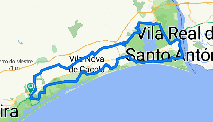 Cabanas de Tavira - Castro Marim - Vila Real de Santo Antonio loop