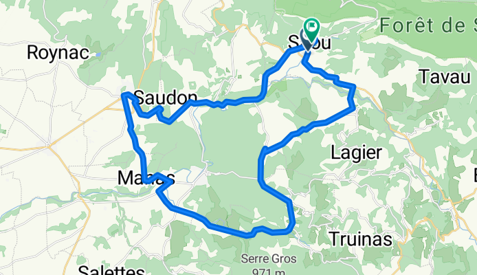 Vue sur Saou et les Aiguilles – Saou Runde von Saou