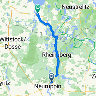 Friedrich-Engels-Straße, Neuruppin nach Fritz-Reuter-Straße, Rechlin