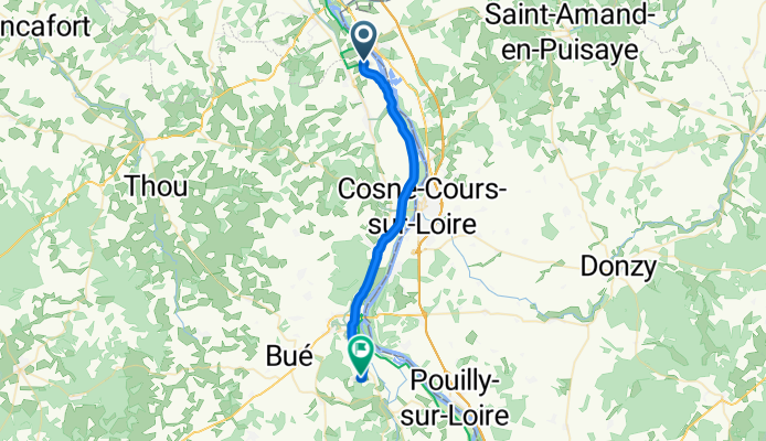 D 82, Belleville-sur-Loire nach Route des Varvottes, Thauvenay