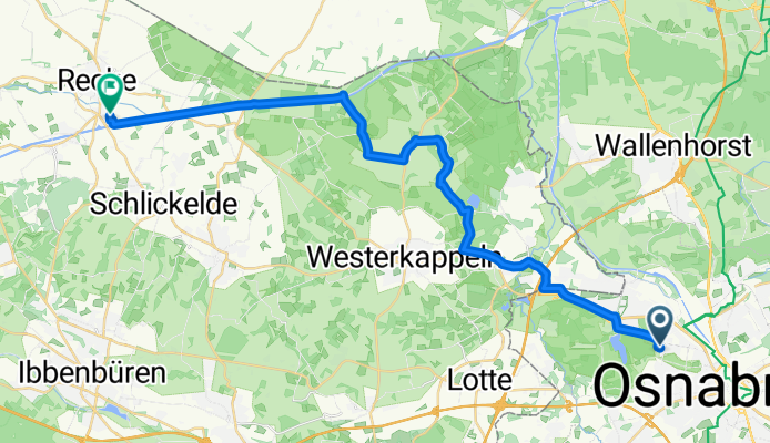 Liszthof, Osnabrück nach Habichtsweg, Recke