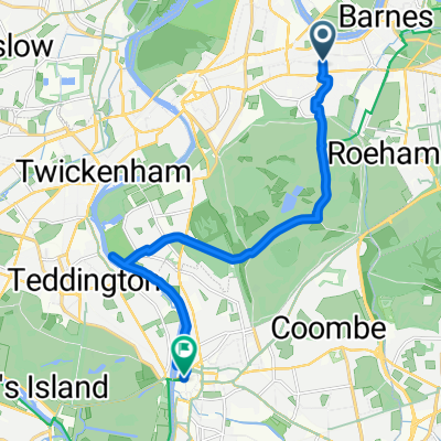 From London to Kingston upon Thames