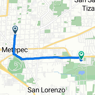 Calle Ezequiel Capistrán, Metepec a Avenida Estado de México Oriente, San Lorenzo Coacalco