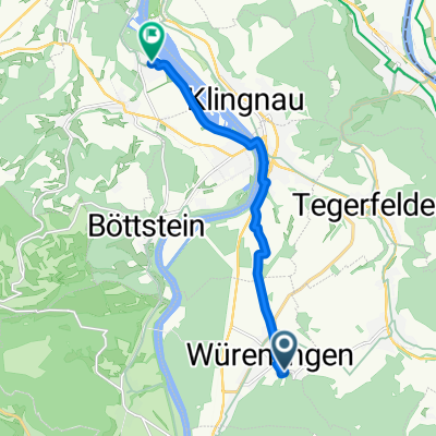 Baderweg, Würenlingen nach Ettenriedweg, Leuggern