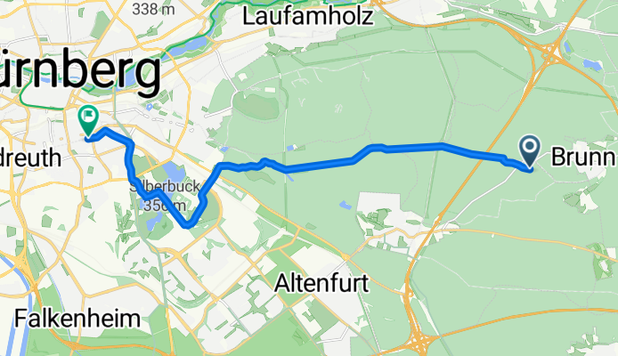 Pfaffenweg nach Wirthstraße